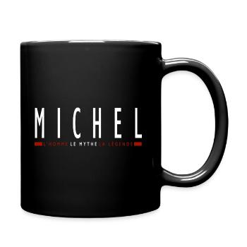 MICHEL prénom cadeau t-shirt personnalisé michel - Mug uni - noir - Droite