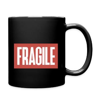 Typo Fragile - funnyowl - Full Colour Mug - black - Right