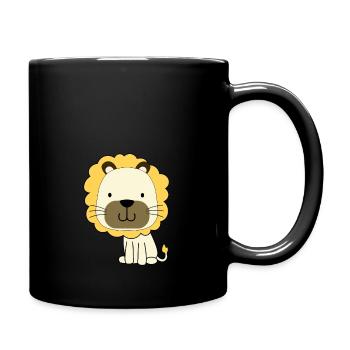 Léo le lion - Mug uni - noir - Droite