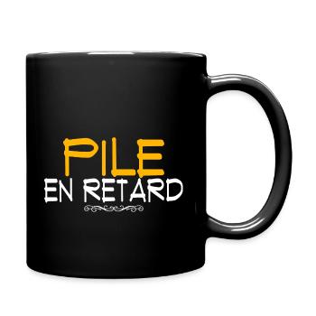 pile en retard - Mug uni - noir - Droite