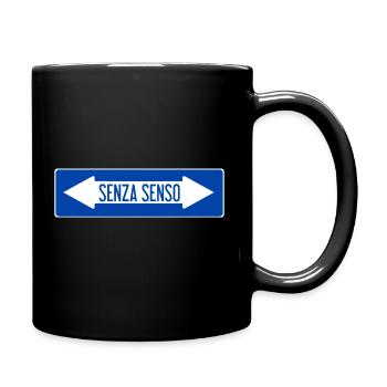 Signe de route de non-sens - Mug uni - noir - Droite