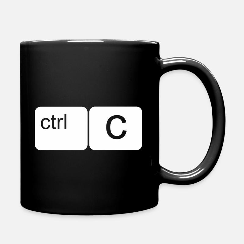 CTRL C VATER - Tasse einfarbig - Schwarz