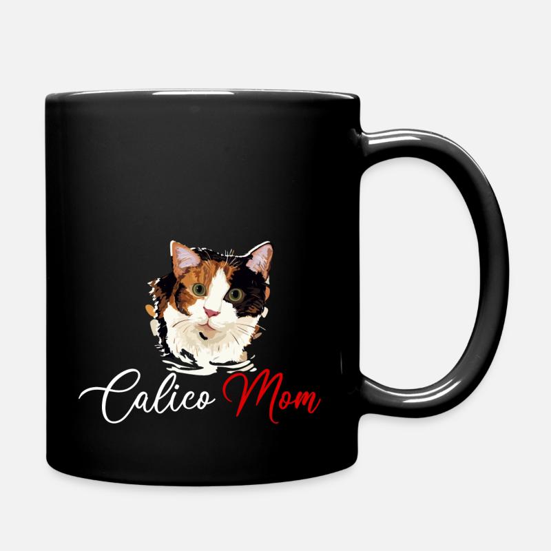 Calico Mom, Katze calico - Tasse einfarbig - Schwarz