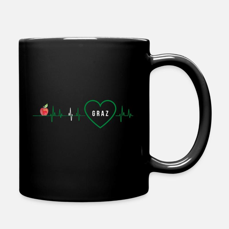 Graz Frequency Pulse Heart - Full Colour Mug - black