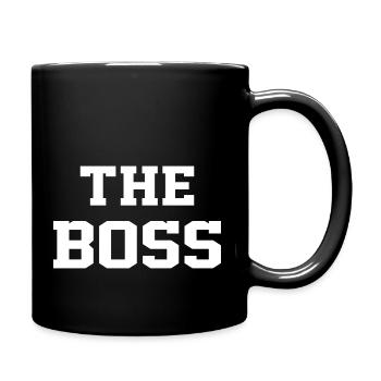 The Boss cadeau travail humour - Mug uni - noir - Droite
