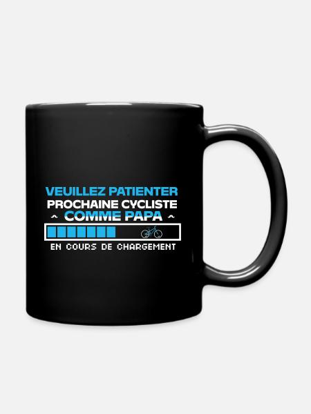 prochaine cycliste comme papa chargement cadeau - Mug uni - noir