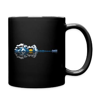Guitare acoustique nature Guitariste guitariste - Mug uni - noir - Droite