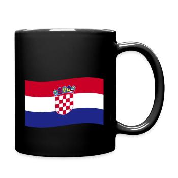 Drapeau Croatie Hrvatska pays Croatie décoration croate - Mug uni - noir - Droite