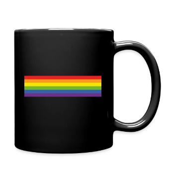 Arc-en-ciel de fierté - Mug uni - noir - Droite