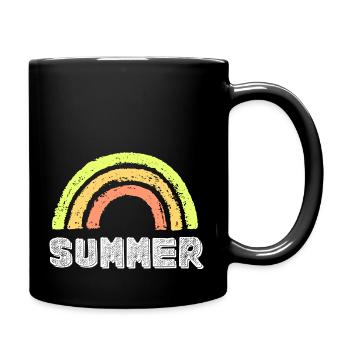 summer summer - Tasse einfarbig - Schwarz - Rechts
