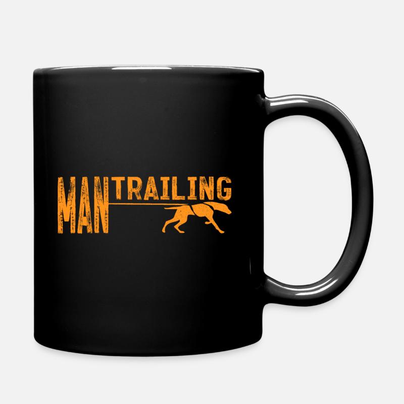 vintage Mantrailing Hundeliebhaber - Tasse einfarbig - Schwarz