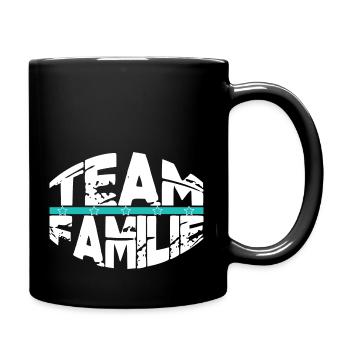 familienwerte faith christmas greeting - Tasse einfarbig - Schwarz - Rechts