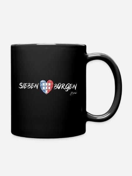 Pongratz Design | Moderne siebenbürgische Mode - Tasse einfarbig - Schwarz