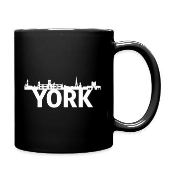 York Angleterre Skyline idée de cadeau UK - Mug uni - noir - Droite