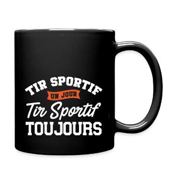 Tir sportif un jour Cadeau humour personnalisé - Mug uni - noir - Droite