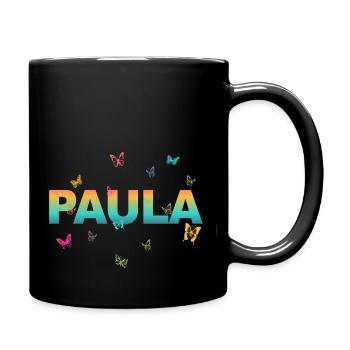 Paula - Joli nom avec les papillons, les filles - Mug uni - noir - Droite