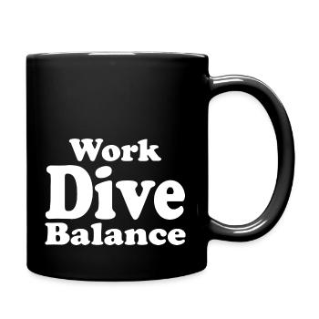 Diving Dive tauchen - Tasse einfarbig - Schwarz - Rechts