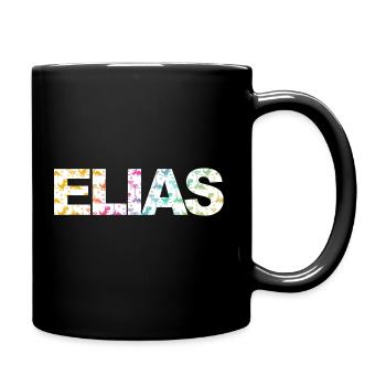 Elias - Beau nom de garçon avec des dinosaures cool - Mug uni - noir - Droite
