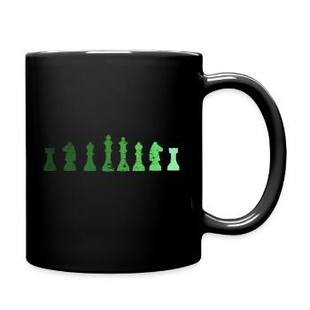 Schach Chess Schachspieler Schachmeister - Tasse einfarbig - Schwarz - Rechts