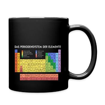 Das Periodensystem der Elemente deutsch - Tasse einfarbig - Schwarz - Rechts