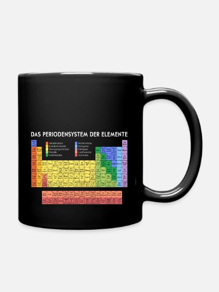 Das Periodensystem der Elemente deutsch - Tasse einfarbig - Schwarz