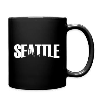 SEATTLE, Washington, USA, Skyline - Full Colour Mug - black - Right