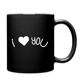 I Love You - Full Colour Mug - black - Right