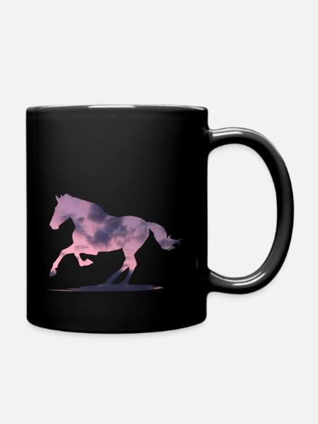 Cheval des nuages - Mug uni - noir