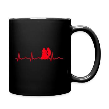 Bob Driver Heartbeat ECG Cadeau - Mug uni - noir - Droite