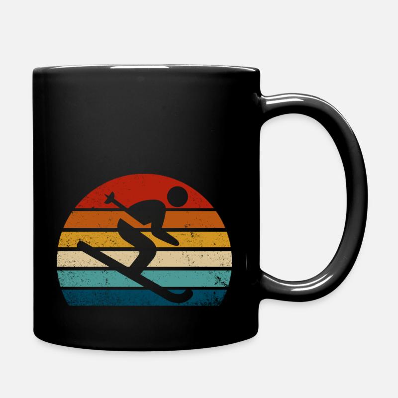 ski rétro - Mug uni - noir