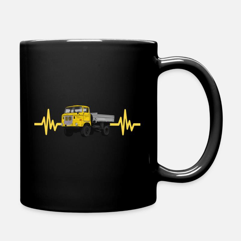 IFA DDR Truck Model W50 Heartbeat - Full Colour Mug - black