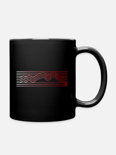 simple mountains - Tasse einfarbig - Schwarz