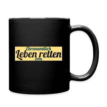 Ehrenamtlich Ehrenamt Leben retten LifeRetter - Tasse einfarbig - Schwarz - Rechts