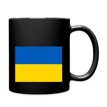 Ukraine Flag - Full Colour Mug - black - Right
