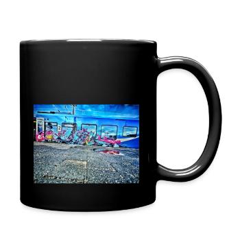 Urban graffiti Train - Tasse einfarbig - Schwarz - Rechts