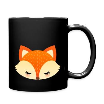 Fuchs Schlaufuchs Schule Kindergarten Einschulung - Tasse einfarbig - Schwarz - Rechts