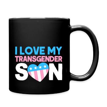 Sohn LGBT Pride Month Trans CSD - Tasse einfarbig - Schwarz - Rechts