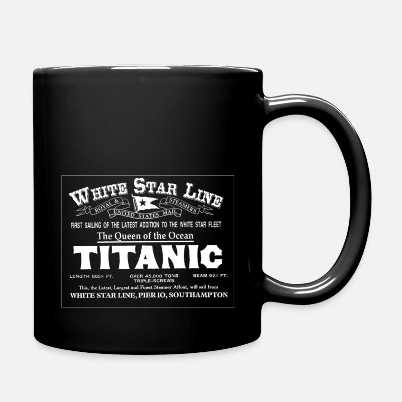 Titanic - White Star Line Poster - Tasse einfarbig - Schwarz