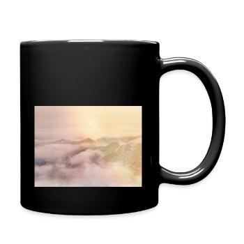 Goldene Stunde am Himmel - Tasse einfarbig - Schwarz - Rechts