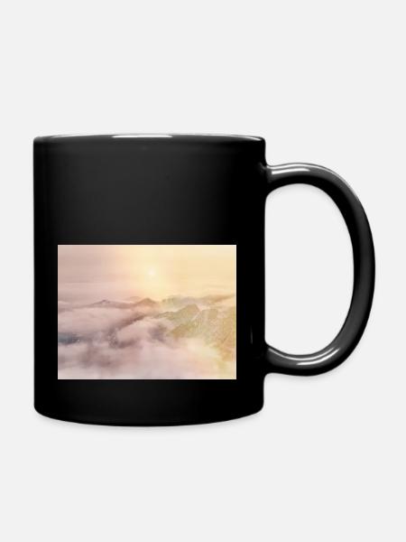Golden Hour In The Sky - Full Colour Mug - black