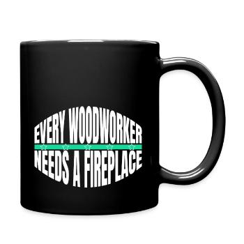 chainsaw grab arborists best quote funshirt - Full Colour Mug - black - Right
