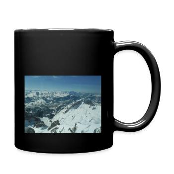 Wunderschöne Schweizer Berge - Tasse einfarbig - Schwarz - Rechts