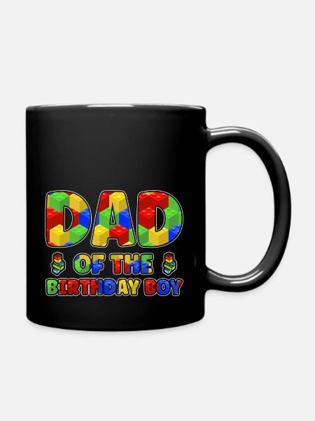 Papa Klemmbaustein Baustein - Tasse einfarbig - Schwarz