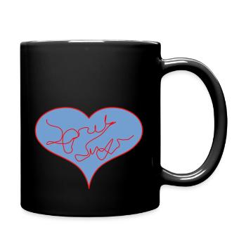 Semper supra - Tasse einfarbig - Schwarz - Rechts
