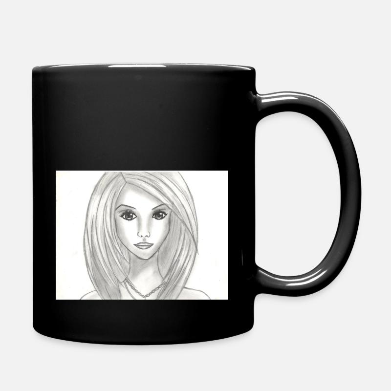 Animiertes Charakterporträt - Tasse einfarbig - Schwarz