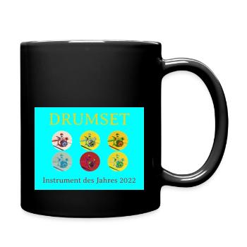 Drumset - Instrument des Jahres 2022 - blau - Tasse einfarbig - Schwarz - Rechts