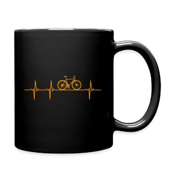 Vélo Heartbeat Idée Cadeau vélo - Mug uni - noir - Droite