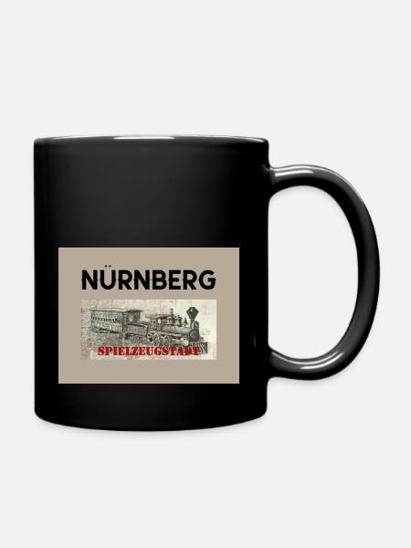 Nürnberg Spielzeugstadt - Eisenbahn - Tasse einfarbig - Schwarz