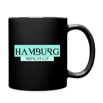 Hamburg meine Stadt - Tasse einfarbig - Schwarz - Rechts