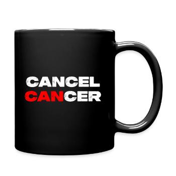 Cancel Cancer - Krebs Motivation Warrior - Full Colour Mug - black - Right